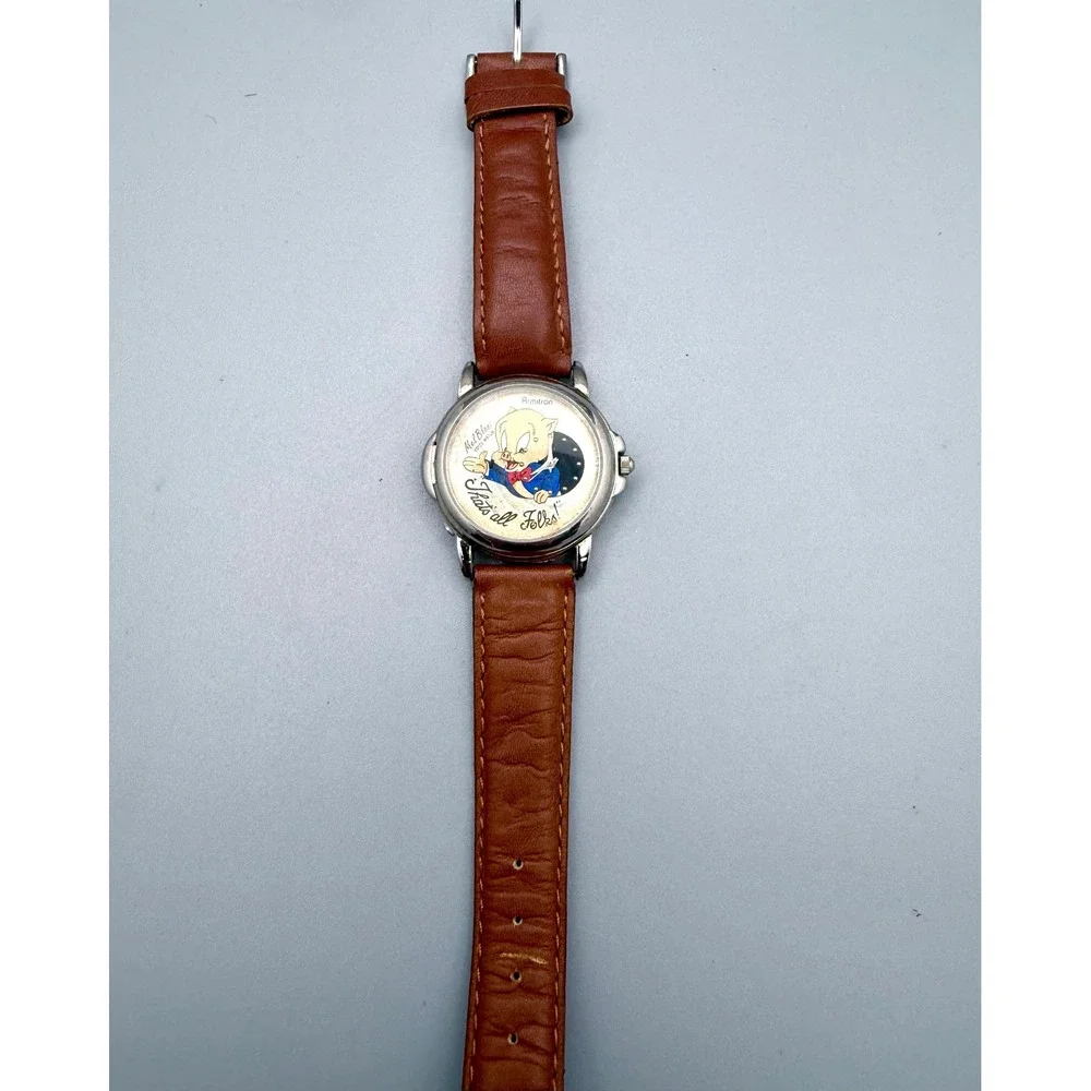 Vintage Armitron Porky Pig Mel Blanc Voice Watch Looney Tunes Untested Repair